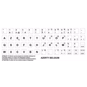 Axitech Notebook Keyboard Stickers Azerty Belgium White