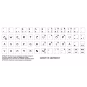 Axitech Notebook Keyboard Stickers Qwertz Germany White