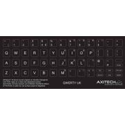 Axitech Notebook Keyboard Stickers Qwerty United Kingdom Black