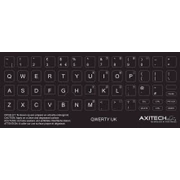 Axitech Notebook Keyboard Stickers Qwerty United Kingdom Black