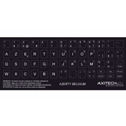 Axitech Notebook Keyboard Stickers Azerty Belgium Black
