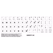 Axitech Notebook Keyboard Stickers Qwerty United Kingdom White