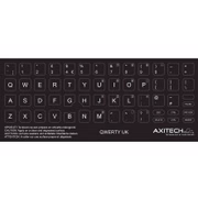 Axitech Notebook Keyboard Stickers Qwerty United Kingdom Black