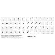 Axitech Notebook Keyboard Stickers Qwerty United Kingdom White