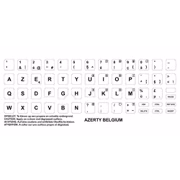 Axitech Notebook Keyboard Stickers Azerty Belgium White