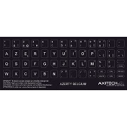 Axitech Notebook Keyboard Stickers Azerty Belgium Black