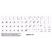 Axitech Notebook Keyboard Stickers Qwerty United Kingdom White